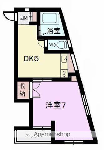 APEX松山(1DK/4階)の間取り写真