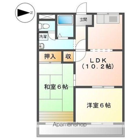 MIO BLD(3K/3階)の間取り写真