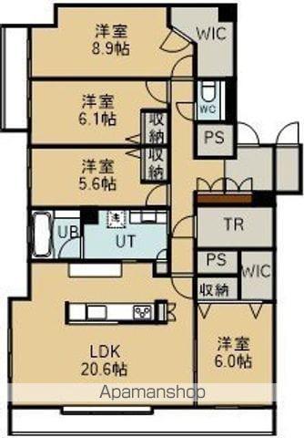 シャトーム柏木町(4LDK/1階)の間取り写真