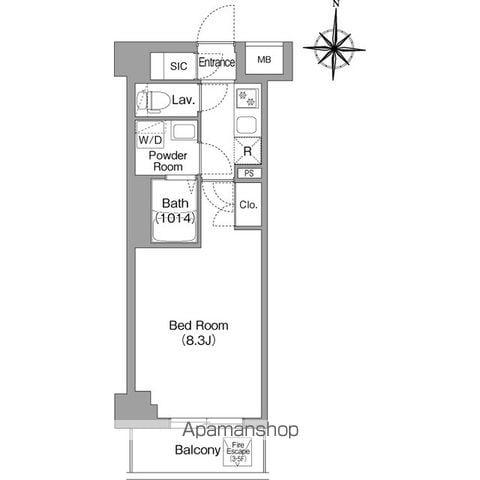 BPRレジデンス大島(1K/4階)の間取り写真