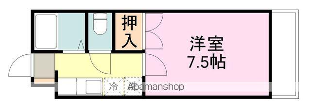 ルミナス青葉ビル(1K/3階)の間取り写真