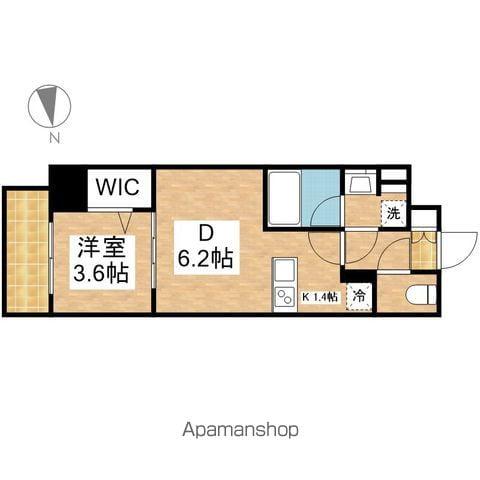 メイクス上前津Ⅳ(1DK/9階)の間取り写真