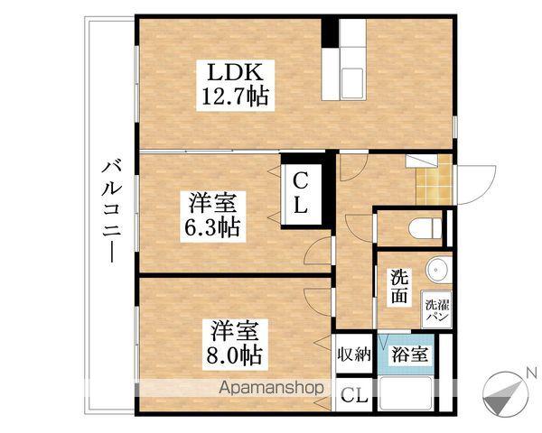 アドミール(2LDK/3階)の間取り写真