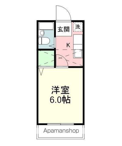 コーポ杉江(1K/1階)の間取り写真