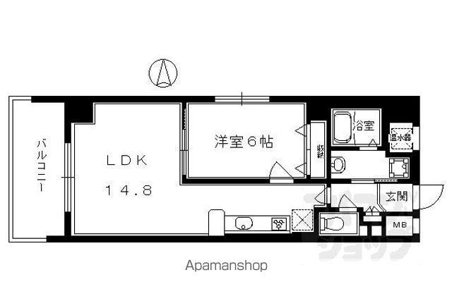 インベスト京都堀川(1LDK/3階)の間取り写真