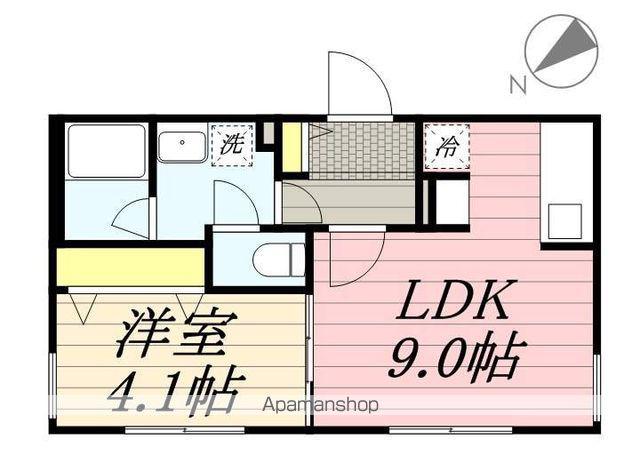 VIA LATTEA本通(1LDK/4階)の間取り写真