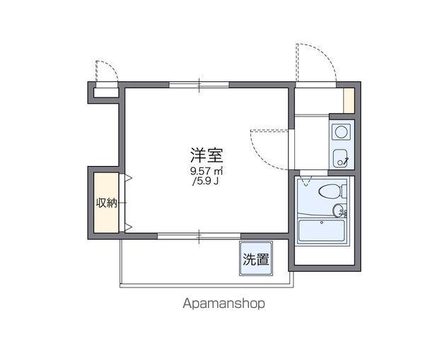 レオパレス雑餉隈3(1K/2階)の間取り写真