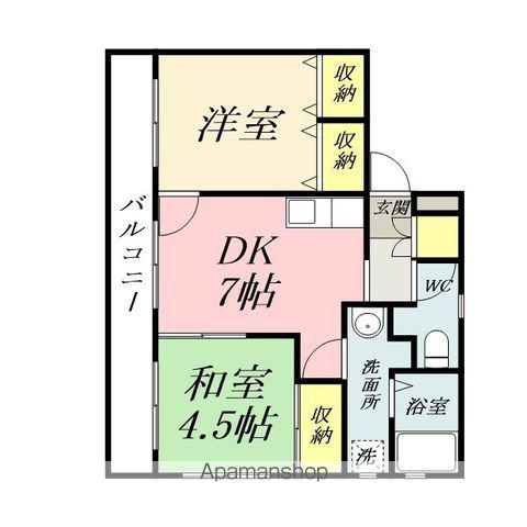 吉井マンション(2DK/2階)の間取り写真