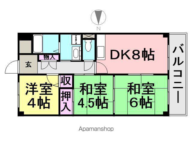 メゾンエスポアール(3DK/3階)の間取り写真