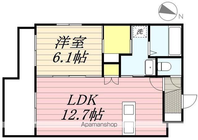 棒屋第11下池ハイツ(1LDK/1階)の間取り写真