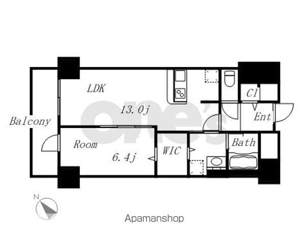 グランルクレ新栄ウエスト(1LDK/4階)の間取り写真