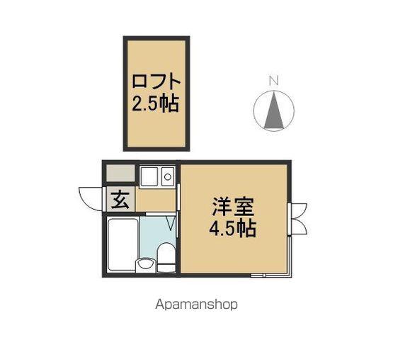ベルシティ中江(1K/2階)の間取り写真