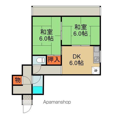 グランドピア守口(2DK/5階)の間取り写真