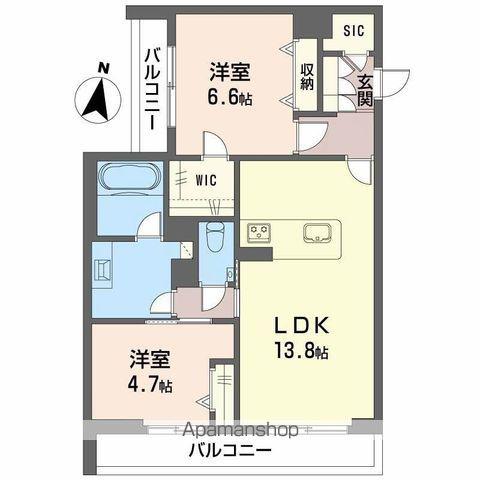 グランメゾン(2LDK/3階)の間取り写真