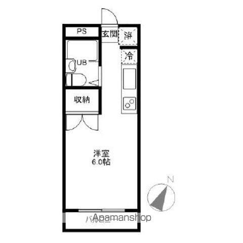 イグレック山王(ワンルーム/2階)の間取り写真