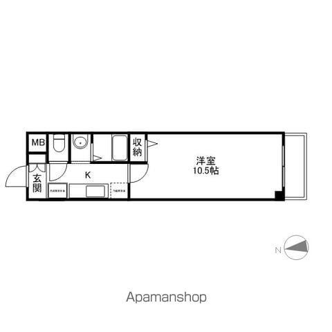 ハイツイデアル(1K/3階)の間取り写真