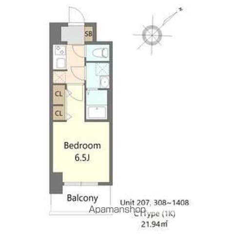 S-RESIDENCE堺ALTKLAS(1K/13階)の間取り写真