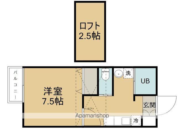 ブルーリーフⅠ(1K/2階)の間取り写真