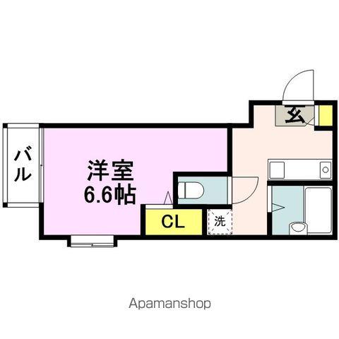 インディペンデンス六本松(1K/1階)の間取り写真