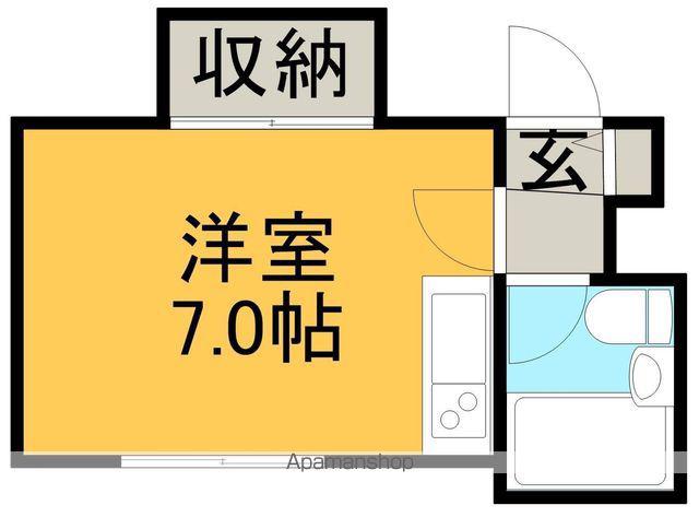 南郷ハイツ(ワンルーム/2階)の間取り写真