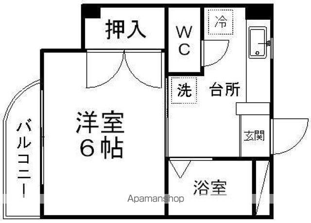 ホワイトドール台原(1K/3階)の間取り写真