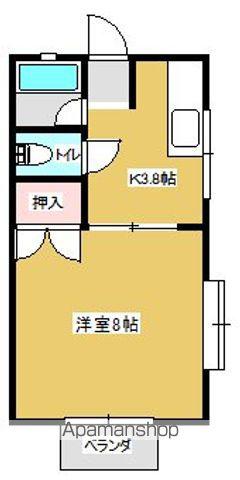 キャッスル高田(1K/2階)の間取り写真