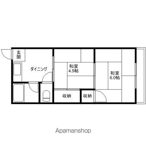 よしやハイツ(2K/2階)の間取り写真