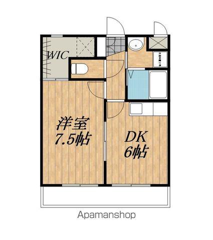 ベルメゾンW1(1DK/3階)の間取り写真