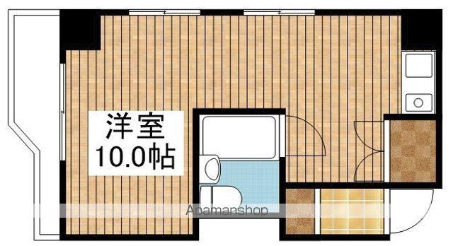 トーカン万代第二ビューハイツ(ワンルーム/10階)の間取り写真