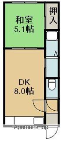 ハイツフェリカ(1DK/2階)の間取り写真