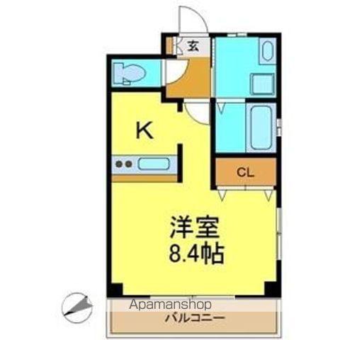 アネックスM&K(1K/4階)の間取り写真