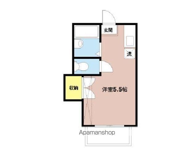 カサフローラ鷺沼台(ワンルーム/2階)の間取り写真