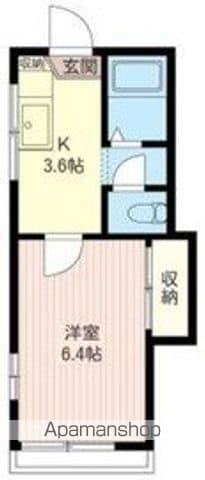 グランメール(1K/1階)の間取り写真