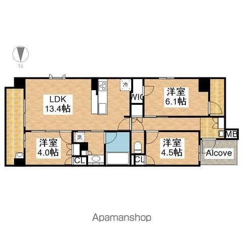 GRANPASEO丸の内(3LDK/6階)の間取り写真