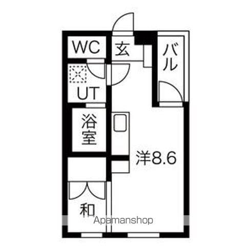 CASTANA黄金(1LDK/3階)の間取り写真