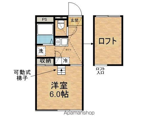 ヴィヴレ紫波(1K/2階)の間取り写真