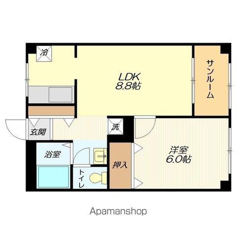 ECO HOUSE DUET 荒楯(1LDK/2階)の間取り写真