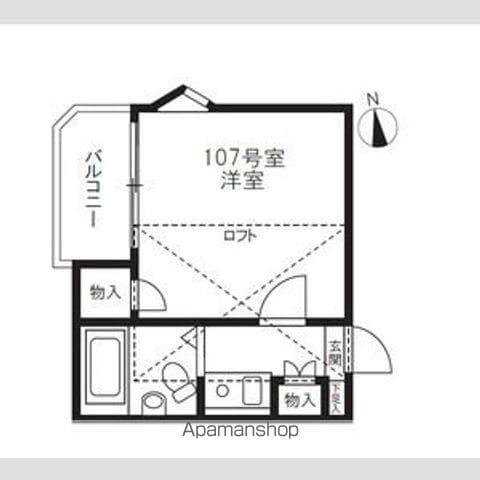ヘスティア2番館(1K/1階)の間取り写真