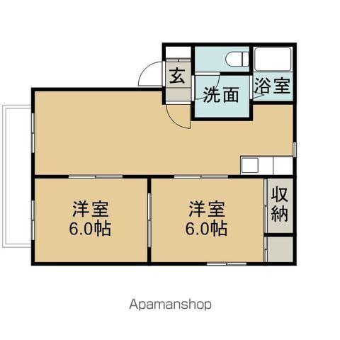 DIAS太田 B(2LDK/2階)の間取り写真