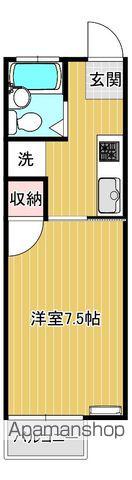 グリーンヒル中里(1K/2階)の間取り写真