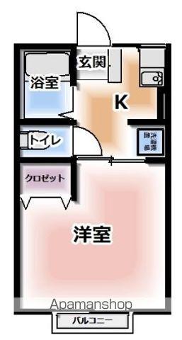 フェニックス(1K/2階)の間取り写真