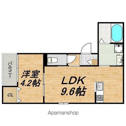 LECOCON一宮Ⅴ(1LDK/2階)の間取り写真