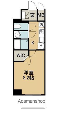 SーRESIDENCE四日市市堀木AMANTE FR(1K/2階)の間取り写真