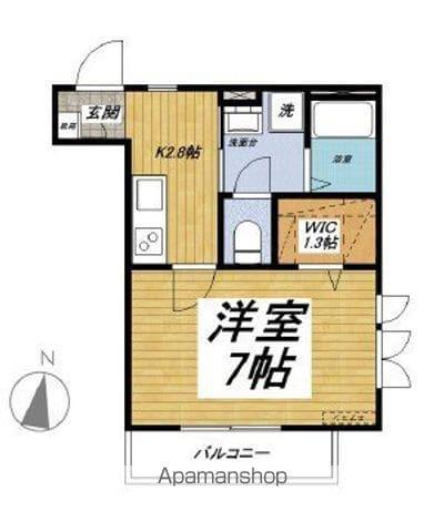 エスポワール(1K/2階)の間取り写真