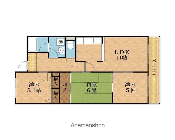 プリモ中宮(2SLDK/1階)の間取り写真