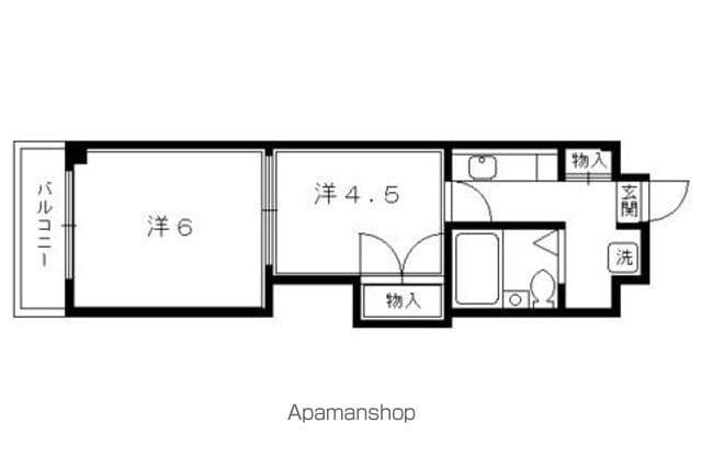 上賀茂葵之森町マンション(1K/4階)の間取り写真
