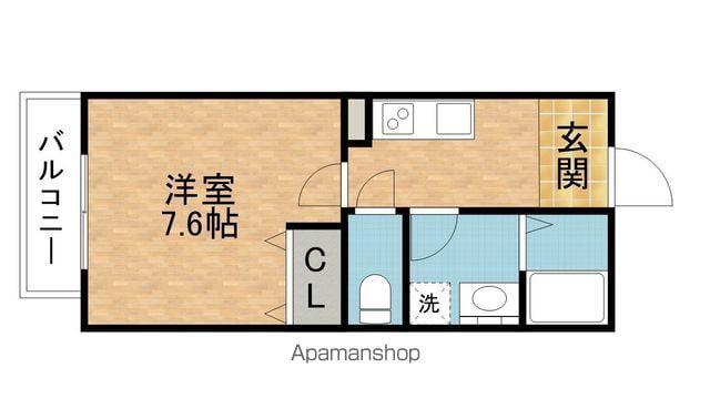 AILE岡場(1K/1階)の間取り写真