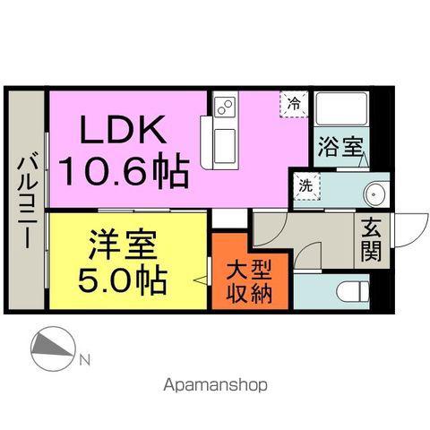 エトワール蔵上(1LDK/3階)の間取り写真