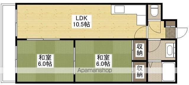 アルファービル(2LDK/3階)の間取り写真