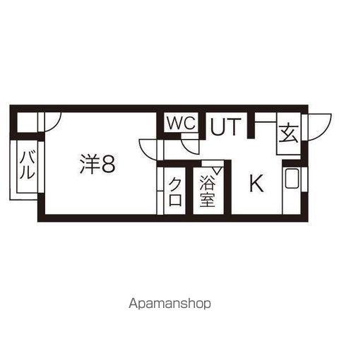 ネオ・メープル高松(1K/2階)の間取り写真